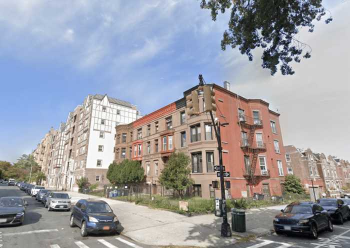 The intersection of Brooklyn Avenue and St. Marks Avenue, where the 13-year-old boy was fatally shot on Thursday night.