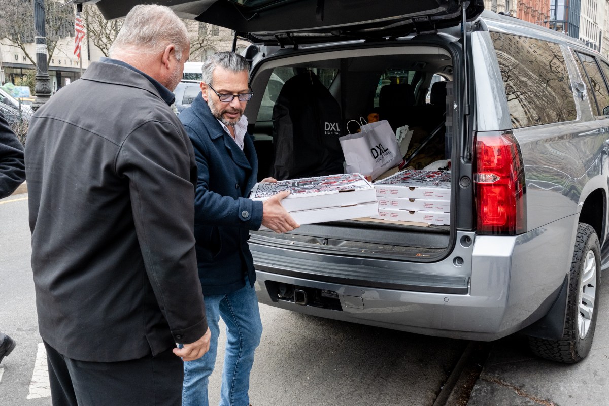 Staten Island man flings pizza at City Hall to make point about environmental rules 5 Staten Island man flings pizza at City Hall