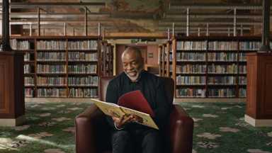 'Butterfly in the Sky': LeVar Burton talks with amNY about new documentary on 'Reading Rainbow' 17 Actor LeVar Burton from Reading Rainbow in a library holding a book