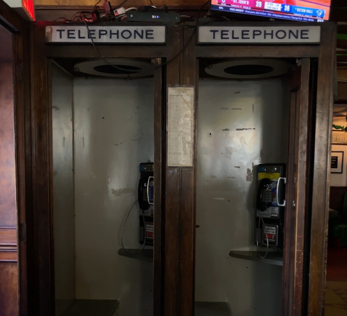 Step inside the Peter McManus Cafe, and a piece of New York Irish American history 6 Old fashioned telephone booths