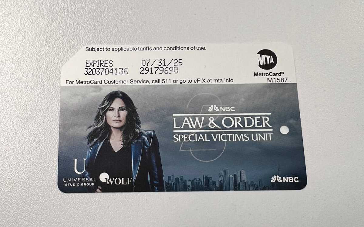 MTA is selling limited edition MetroCards bearing the likeness of Olivia Benson