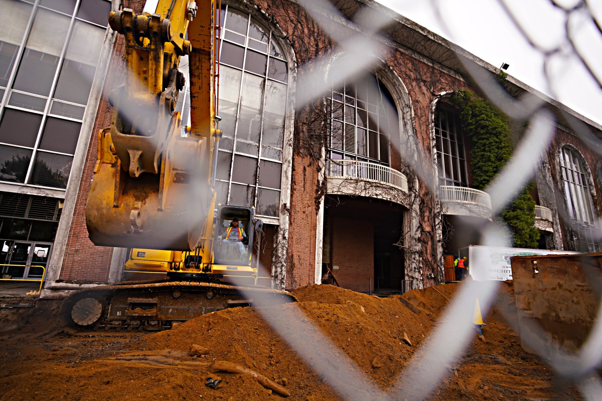 Belmont Park reconstruction work