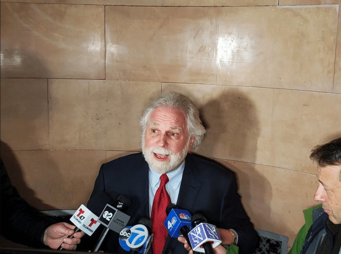 MTA Chair Janno Lieber speaks at the National Action Network