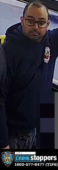 Police are searching for a perverted commuter who groped a woman's breasts and made a lewd remark while aboard a Queens bus last week, authorities confirmed.