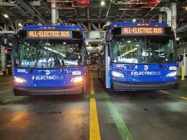 'Stranded' Island: Staten Island parents say MTA buses are leaving their kids behind on school days 29 MTA electric buses parked at depot