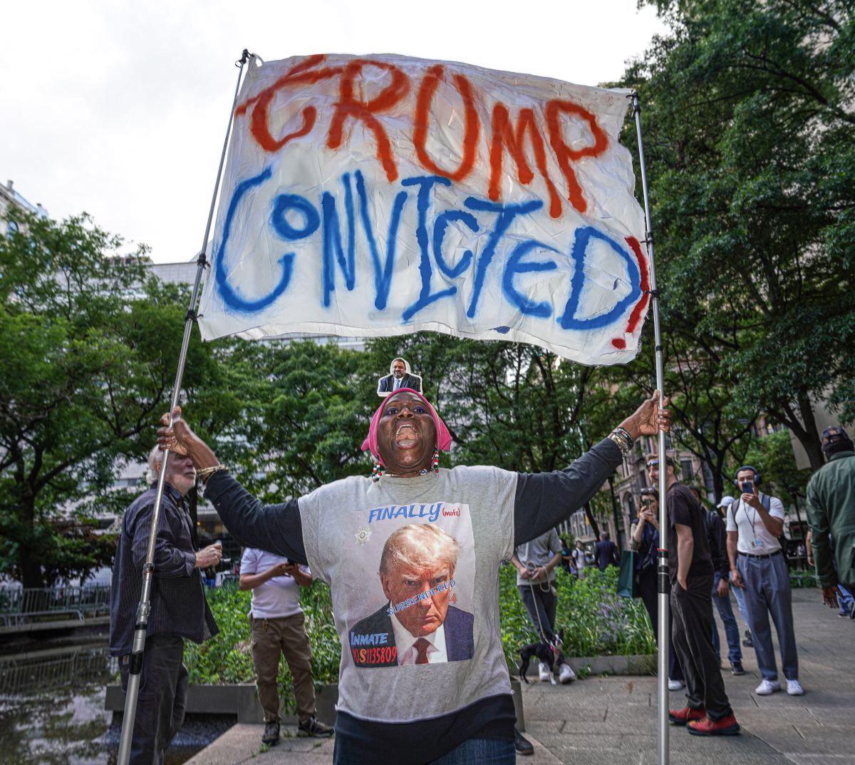 Trump verdict reaction: Devotees pray, opponents cheer - and convicted ex-president calls the whole thing 'rigged' 14