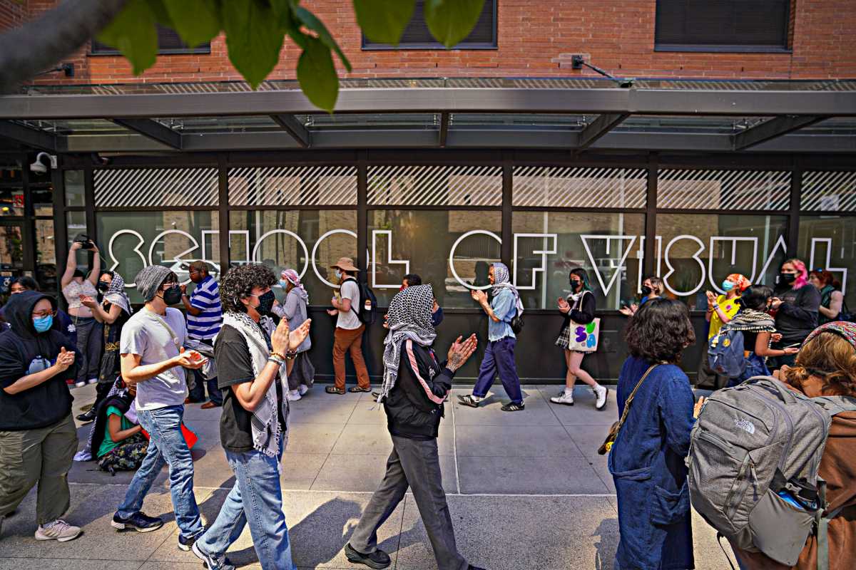 Students march in protest over Palestine