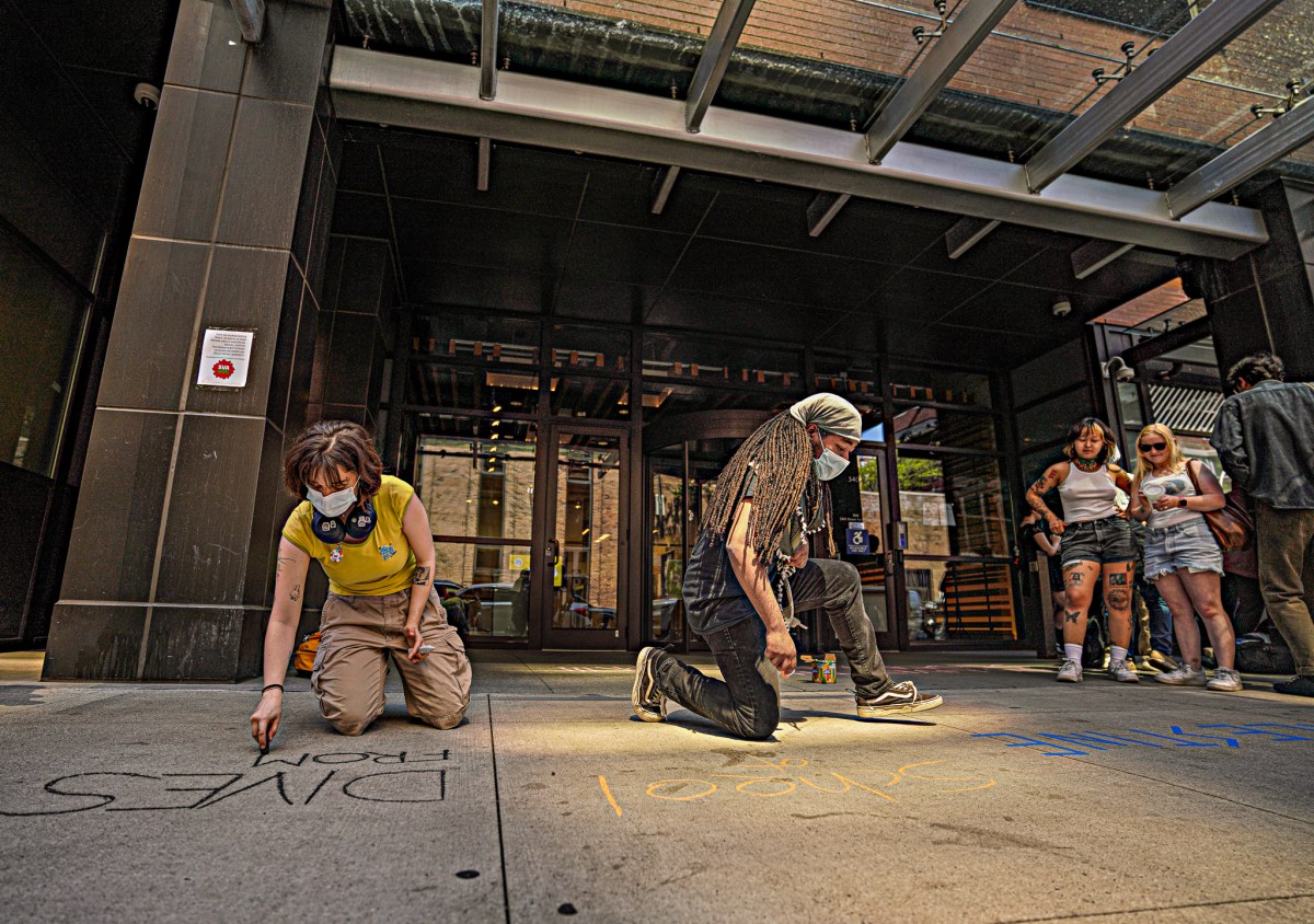 Chalk pleas and arguments with opponents: Inside another college campus pro-Palestine protest in Manhattan 10 SVA Students Join Pro-Palestine Protests