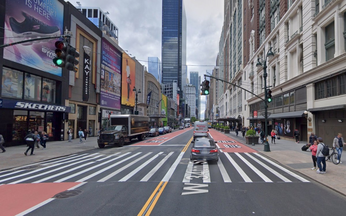 West 34th Street between 6th and 7th Avenues in Manhattan