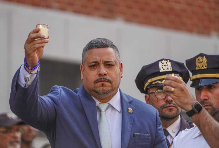 NYPD Commissioner Edward Caban resigns amid federal probe; Mayor Adams appoints security executive as new top cop 3 NYPD Commissioner Edward Caban holding up badge