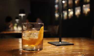 A new sober speakeasy has popped up in the backroom of Handcraft Kitchen & Cocktails in Gramercy serving spirit-free cocktails like this Old Fashioned.