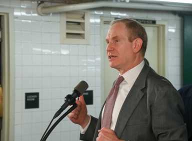 MTA Chair and CEO Janno Lieber speaks at press conference