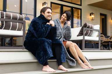 Thera brings the relief and benefits of weighted blankets with comfy robes and hoodies 31 A couple