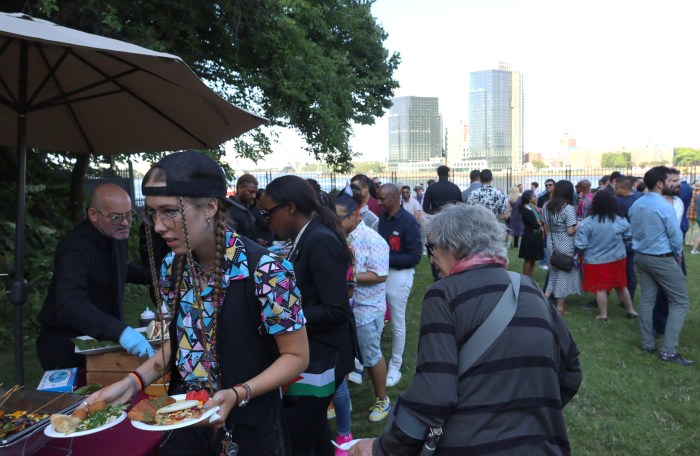 What NYC's 'vegan' mayor served at this year's Pride party 10 For the entire two hours of the Pride party at Gracie Mansion, the buffet line was relentless