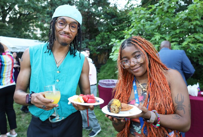 What NYC's 'vegan' mayor served at this year's Pride party 11 Casey Daniels and his friend Kenyai Hill