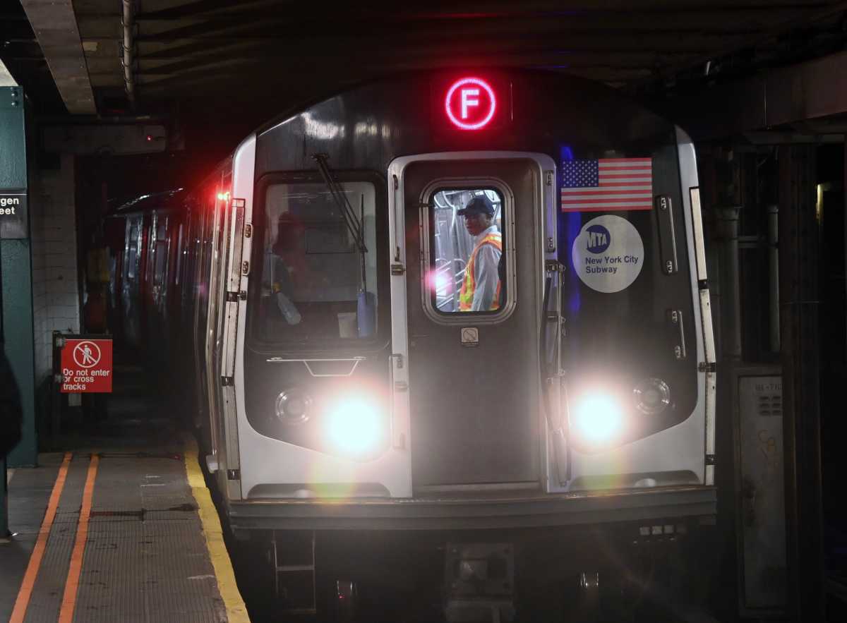 Subway train in Queens