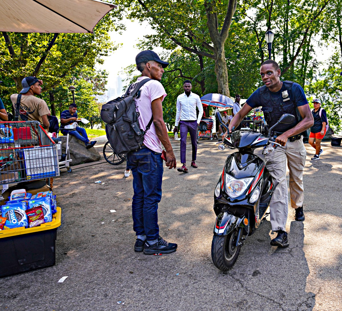 NYPD raid Randall’s Island migrant shelter, confiscate dozens of mopeds hours after triple shooting 11 The NYPD performed a massive operation at the Randall’s Island migrant shelter Monday evening removing dozens of stolen and unregistered vehicles hours after a triple shooting left one dead.
