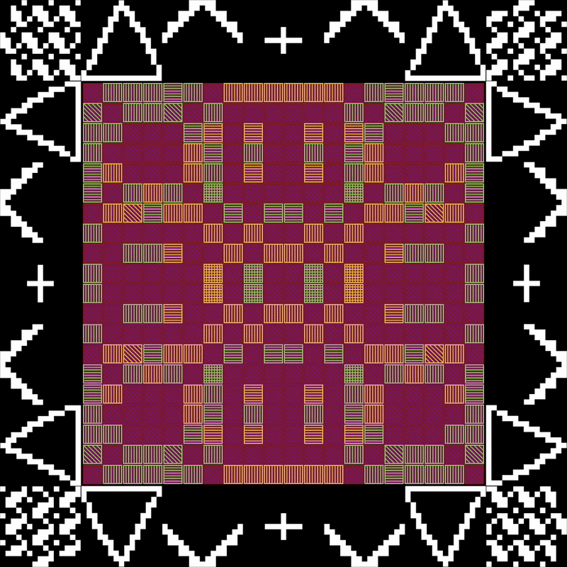 Digital quilt square depicting a dream from cosmologyscape.com by Kite and Alicia B