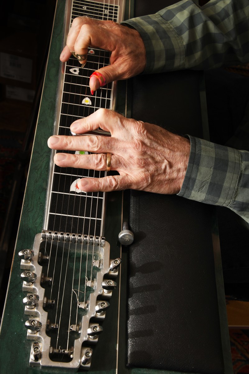 Jonathan Gregg brings his love of steel guitar to two very different bands 12