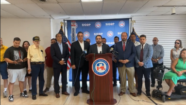 Staten Island Republicans blame 'anti-Trump rhetoric' day after assassination attempt of former president 33 Staten Island GOP members condemn the attack on former U.S. President Donald Trump during a press conference on Staten Island on July 14, 2024.