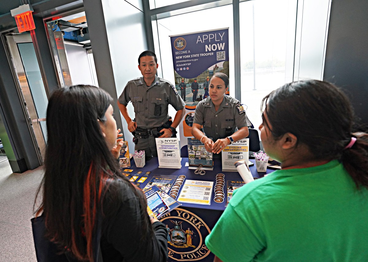 Career day at the Queens police academy brings 1,000 NYPD interns in for a look at job options 3