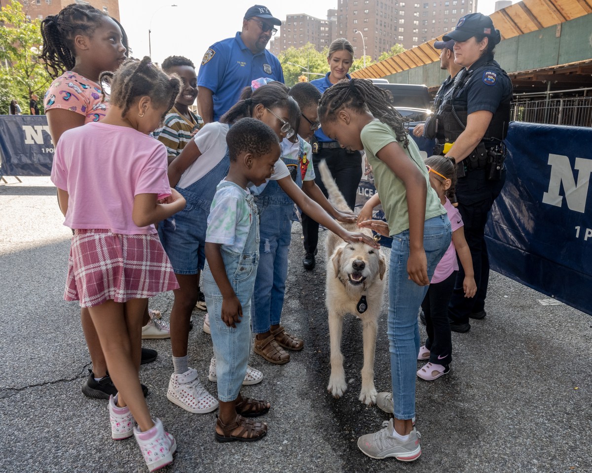 NYPD hosts Back-To-School-Bash at 1 Police Plaza 10 The kids had a chance to meet Freddy, a 7-year-old canine with NYPD Emergency Services.