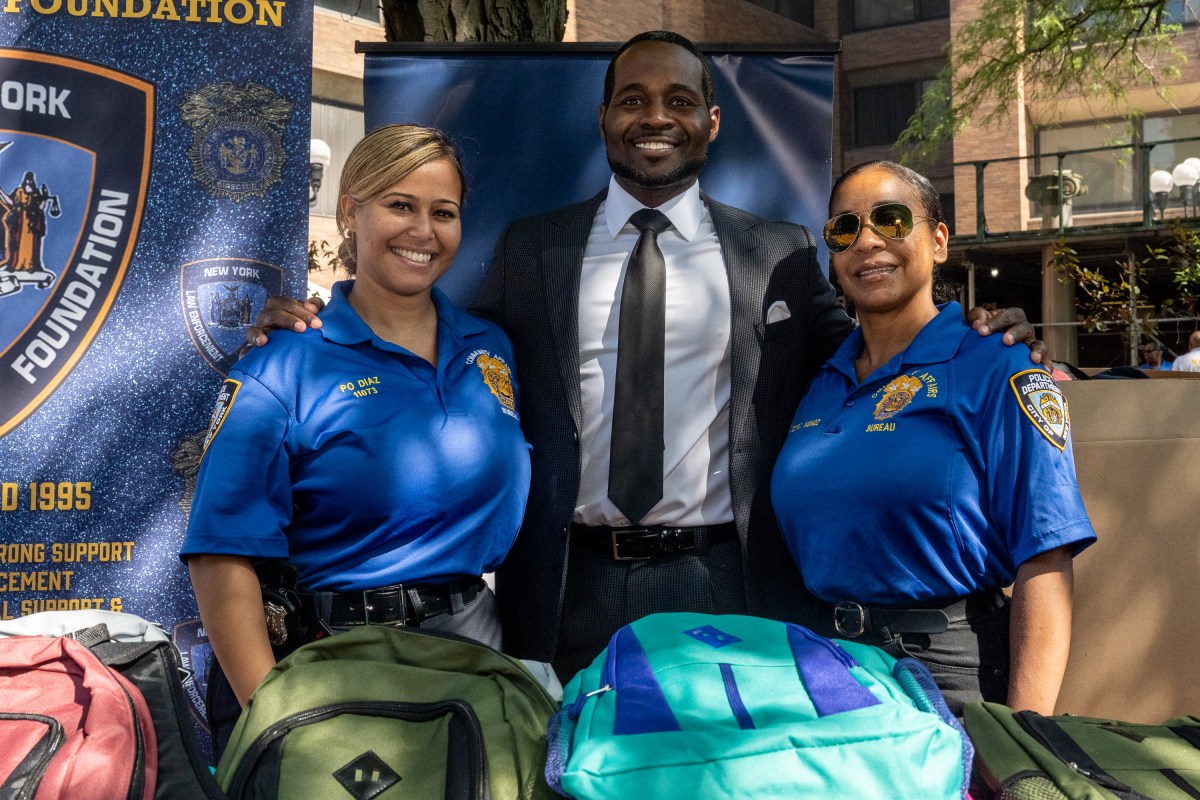NYPD hosts Back-To-School-Bash at 1 Police Plaza 3 Jean Pyronneau (middle) said it was important to support the NYPD and the community.