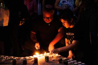 Editorial | Never forget Oct. 7, and the pursuit of peace 33 People light candles for hostages killed by Hamas, during a vigil at Columbus Circle on Sunday, Sept. 1, 2024.