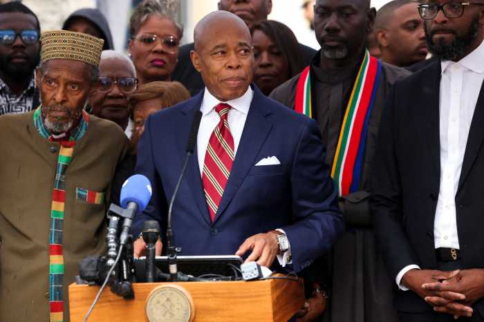 'Hear our side': Mayor Eric Adams vows not to resign after indictment, blasts prosecutors and federal government 3 NY Mayor Adams speaks to the press after he was charged with bribery and illegally soliciting a campaign contribution from a foreign national, in New York