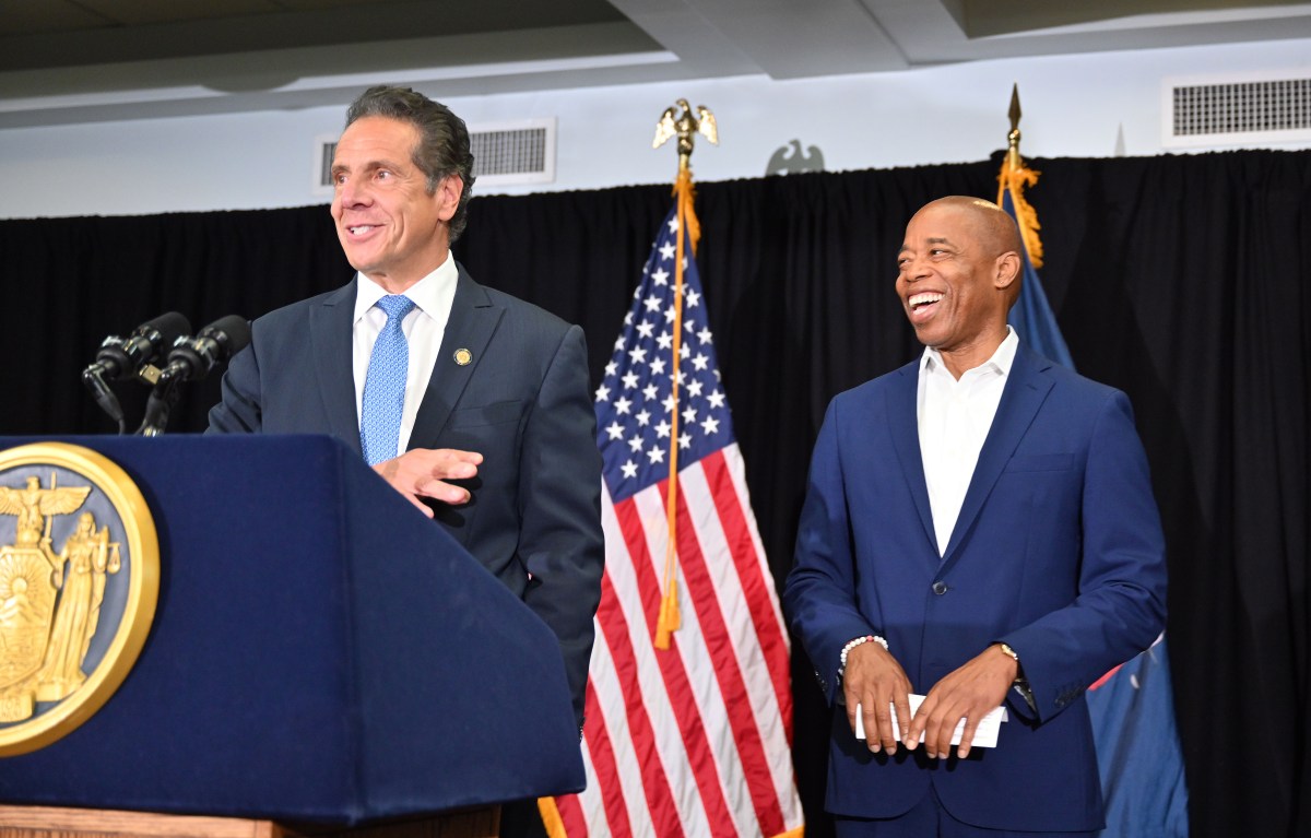 Andrew Cuomo: The wild card in the 2025 mayoral race. Will he run? Can he win? 2 Andrew Cuomo with Eric Adams smiling