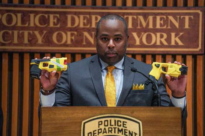 NYPD brass vow to release Brooklyn subway police shooting bodycam footage soon, say incident was 'not about fare evasion' 5 NYPD Assistant Commissioner Kaz Daughtry holding faulty Tasers