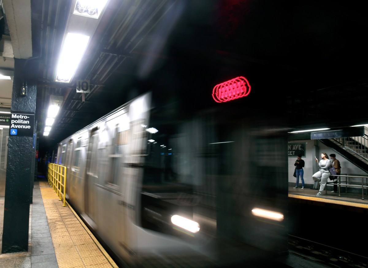 Subway train in Manhattan