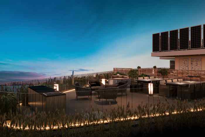 Affordable housing lottery at Staten Island's new 'Water's Edge' development offers studio apartments starting at $2,395 a month 4 rooftop view from a building looking at city skyline