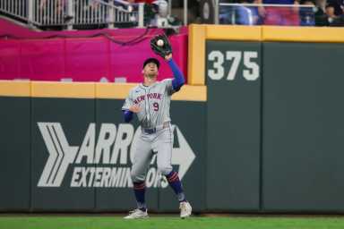 Brandon Nimmo injury: 'Good chance' veteran LF returns to Mets' lineup Monday vs. Phillies 28 Brandon Nimmo catches a flyball Mets Braves