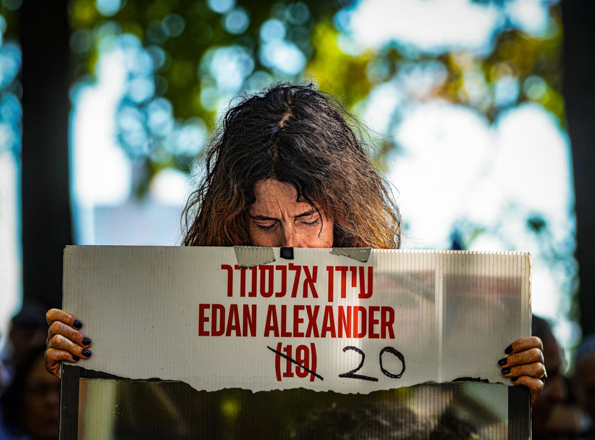 'We want this war to end,' Hundreds gather in Central Park to mark somber anniversary of Oct. 7 terror attack on Israel 5 Among the mourners, the families of those who are still held against their will by Hamas spoke out on their plight, clutching the photos of their loved ones, the ages crossed out and their updated ages scrawled in one behind it.