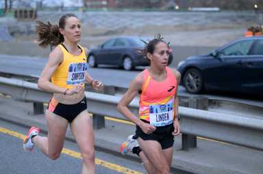 Jenny Simpson (left) is competing in the TCS New York City Marathon this weekend.