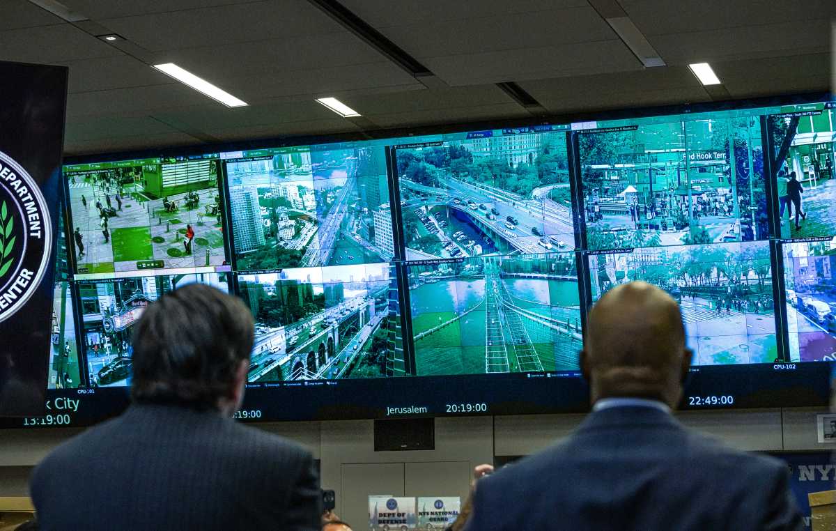 Two men monitoring ledes