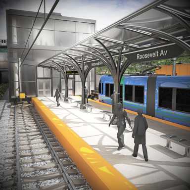 rendering of Interborough Express IBX