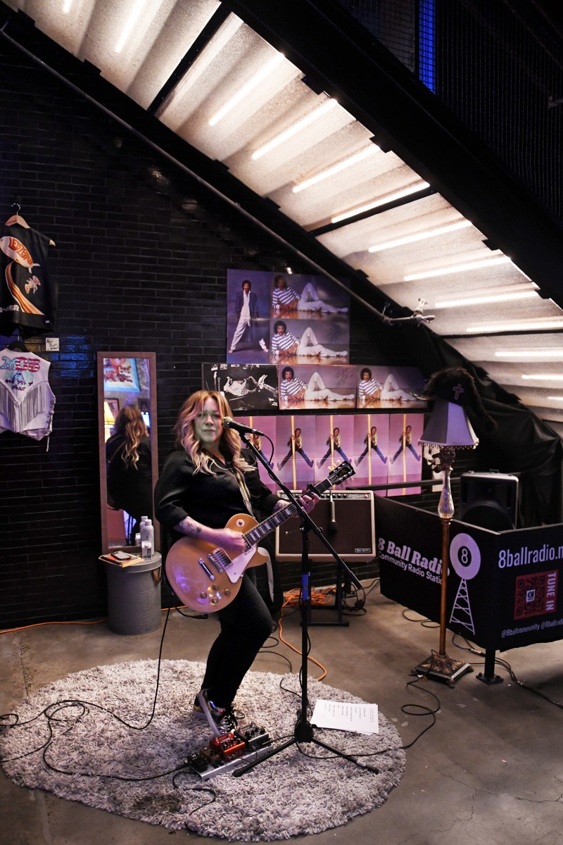 Jill Fiore performing in the previous Catalyst location for 8 Ball Radio