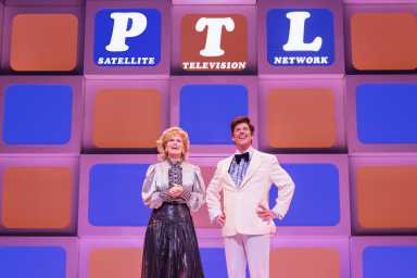 Katie Brayben and Christian Borle in "Tammy Faye"