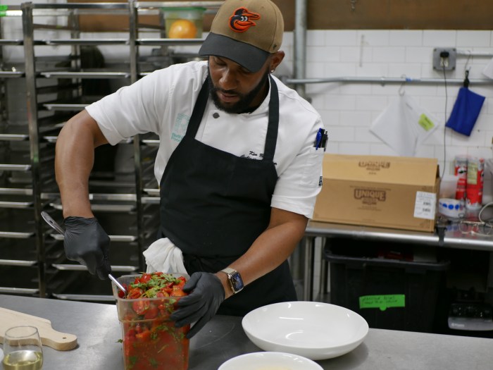 Tackling food insecurity in NYC: Groups battle hunger as more New Yorkers find themselves struggling to eat 2 man preparing food in a kitchen
