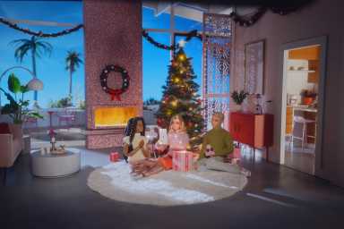 Interactive Barbie StreamHouse to come to Soho for one weekend only with photo ops, giveaways and more 15 a barbie replica scene around a christmas tree to promote the streamhouse