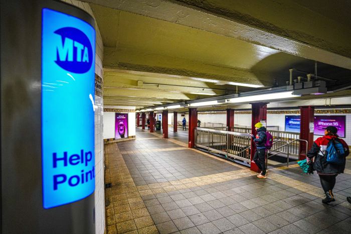 'Point'-less: Over 1,000 emergency calls went unanswered through MTA 'Help Points' subway intercoms, report finds 2 A Help Point kiosk inside a NYC subway station