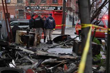 Roaring Brooklyn fire leaves man dead, marshals investigating possible cause 37 Fire Marshals investigate the scene of a fatal fire at 516 Vermont St. in East New York, Brooklyn on Dec. 17, 2024.