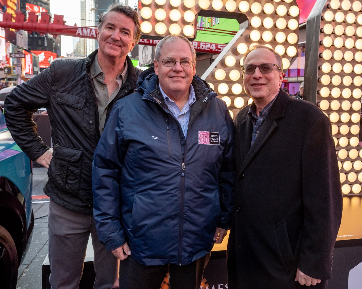 Iconic '2025' numerals arrive in Times Square, starting the countdown to the New Year 3 James Bell, Tom Harris, and Jeffrey Strauss introduced the 2025 numerals.