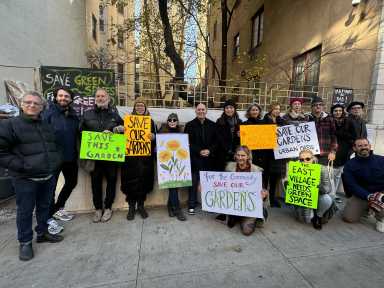 East Village residents and pols rally to save garden amid auction threat 10 REsidents rally to save East Village garden