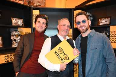 Alexandre Assouline, Harvey and Zack at the Moscot.