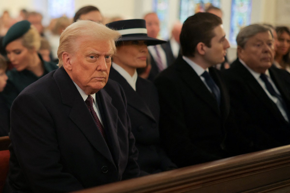 Donald Trump at prayer service on day of his second inauguration