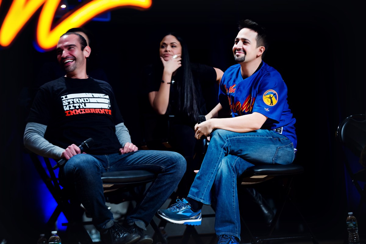 Broadway | Brendan Fraser leaves show amid financial woes at Signature Theatre; Lin-Manuel Miranda back at 'BroadwayCon' and more 2 (L to R) Javier Munoz and Lin-Manuel Miranda at the In The Heights 10th Anniversary Reunion at BroadwayCon 2018