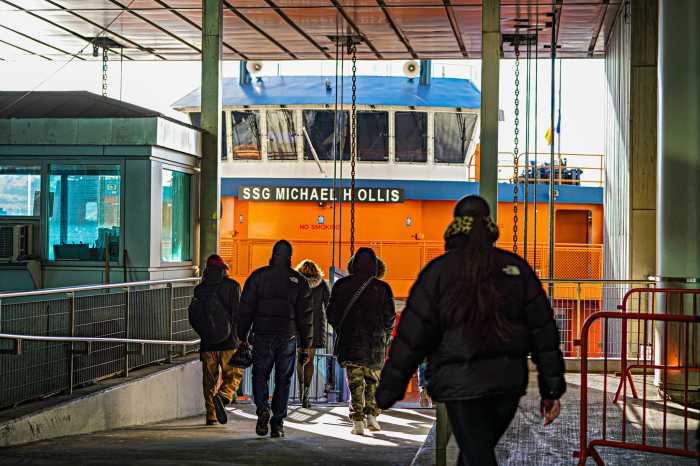 Commuters at the Staten Island Ferry amid congestion pricing